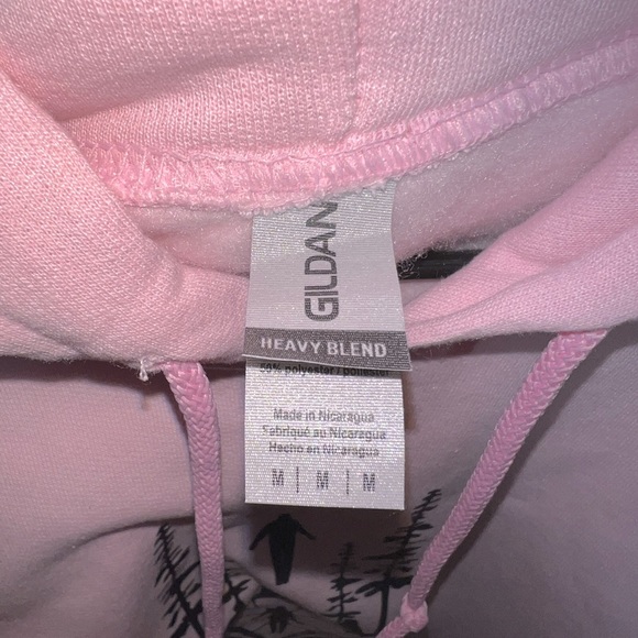 Stranger Things Medium Pink Hoodie The Upside Down Running up that Hill NWOT - Picture 6 of 6